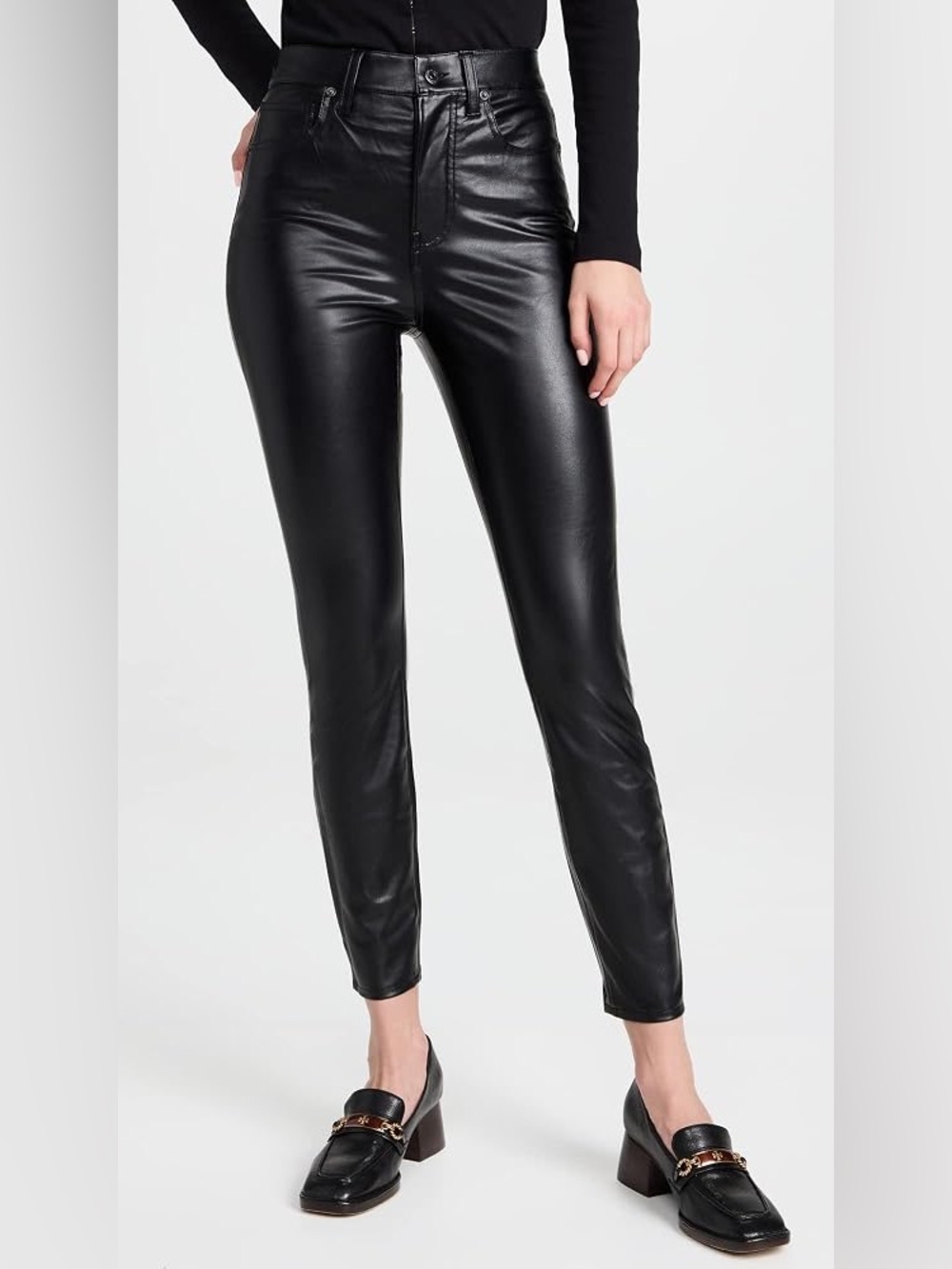 Veronica beard skinny high rose faux leather pants 25